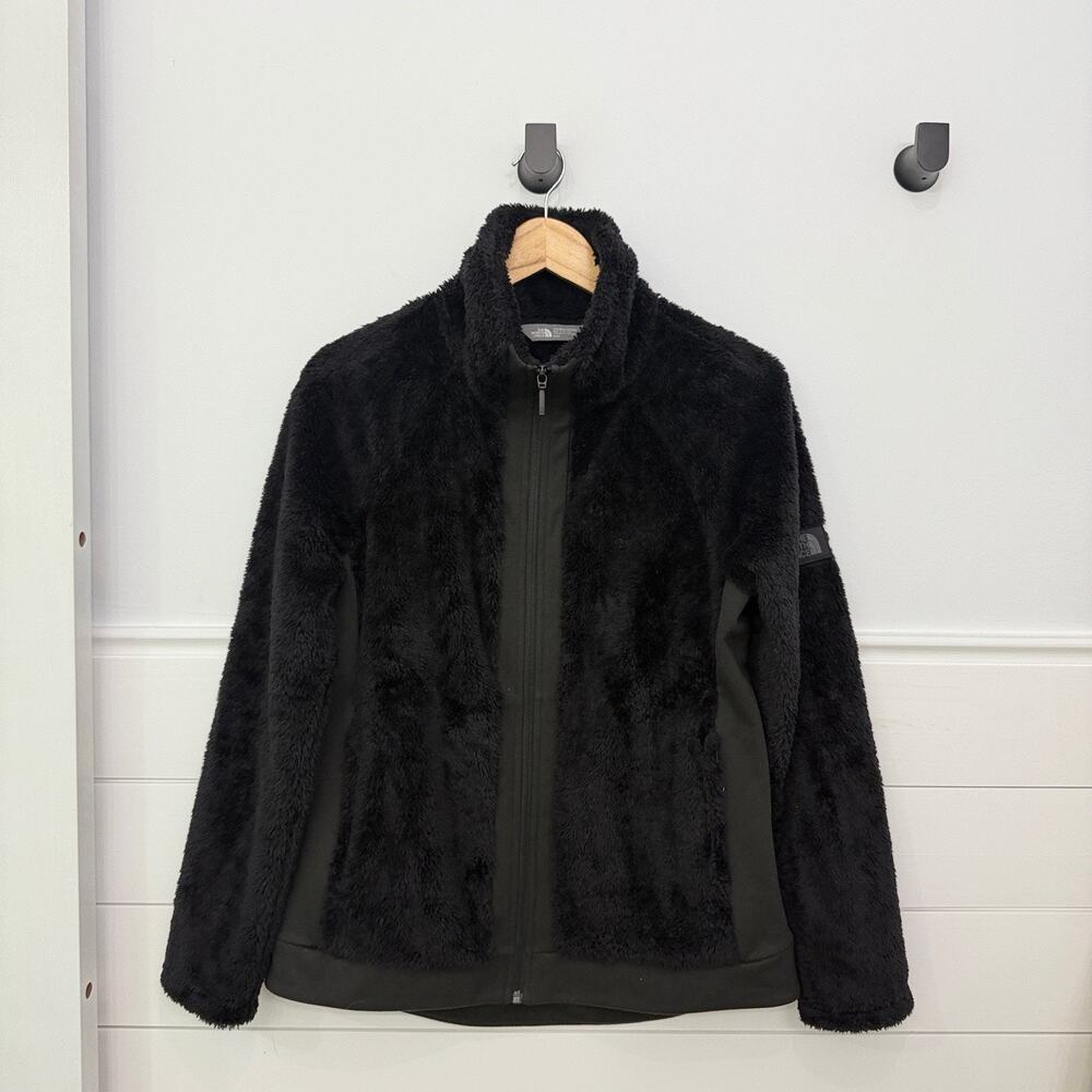 Women’s The North Face Black Fleece Zip Up Jacket Size M